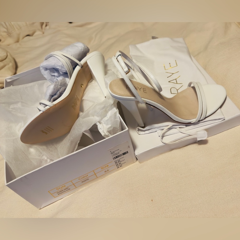 RAYE Elegant White Heels